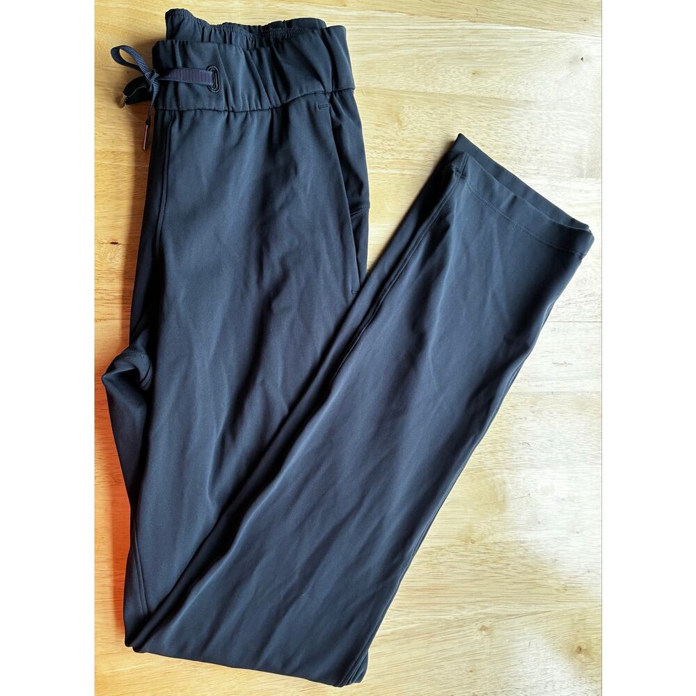Lululemon Black Pants Size 2 Drawstring Travel Lounge Athletic NWOT